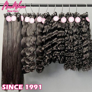 Extension di capelli umani vergini vietnamiti e cambogiani, con cuticole allineate, ondulati e ricci, super double drawn, senza grovigli né perdita di capelli, grado 9A-15A - Product Image 1