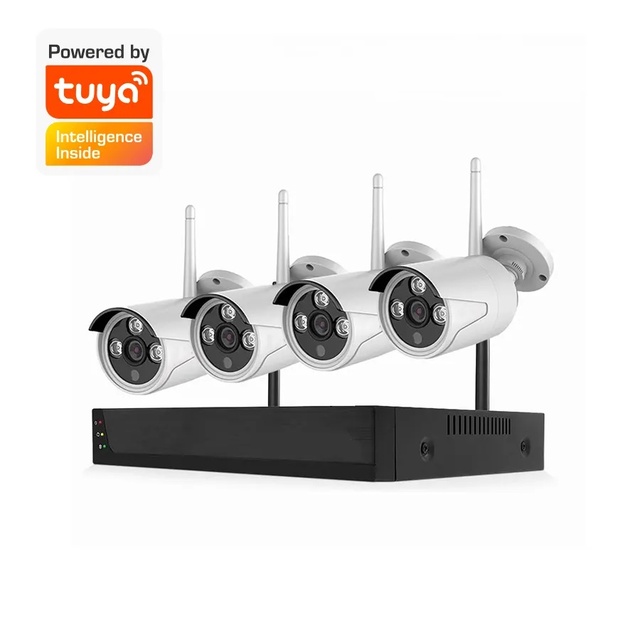 Tuya Security Camera System for Outdoor Indoor 2mp 4mp 4k 8mp WiFi Nvr Kit with Dual Audio Alex
