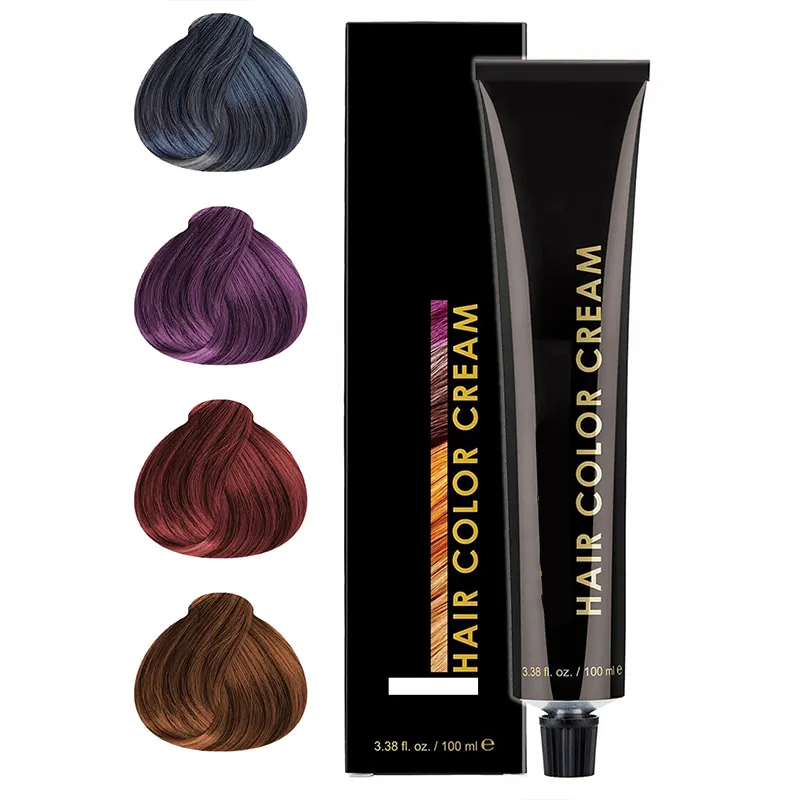 Produits de couleur de cheveux d'usine professionnels populaires 72 couleurs crème de couleur de cheveux couleur de cheveux pour Salon