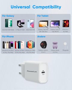 <span class=keywords><strong>Chargeur</strong></span> USB C PowerLot 25W PPS PD 3.0, adaptateur mural <span class=keywords><strong>de</strong></span> charge super rapide pour <span class=keywords><strong>Samsung</strong></span> Galaxy S23 S22 S21 Z Flip Fold - Product Image 4