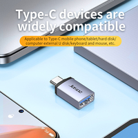 Adaptateur USB C vers USB 3.2 Gen 1 haute vitesse OTG Type C mâle vers USB-A femelle en alliage d'aluminium pour ordinateur portable, téléphone, tablette OEM