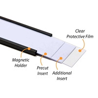 C Profile Strip magnetik pemegang Label Neodymium Magnet Data tempat kartu film pelindung pengelasan untuk gudang rak Bin