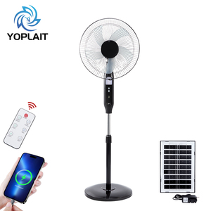 Younuo CE Certified Solar Fans-White PP Material 15W USB <b>Rechargeable</b> 16-Inch Portable Solar Fan With <b>LED</b> <b>Light</b> for Camping YNCM - Product Image 4
