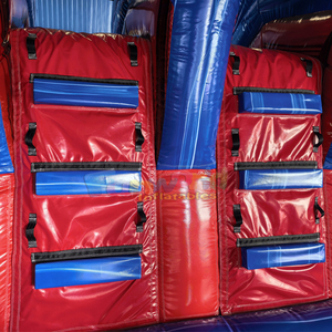 Marble blue kids outdoor party jump bouncy castle dual lane inflatable bounce house and slide combo - Product Image 5