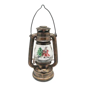 Светодиодный Рождественский фонарь нового дизайна в виде снега/Санта с теплым белым светодиодом на продажу