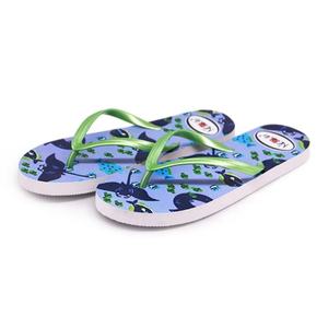 Chanclas con Estampado de Mantarraya Oceánica para Mujer, Sandalias de Playa de Verano, Correa Verde Metálica, Antideslizantes, Fabricación OEM Personalizada - Product Image 1