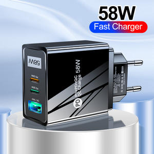 <span class=keywords><strong>3</strong></span> porta USB ricarica rapida a muro caricabatterie 1 u2c PD QC 58W accessori per telefono cellulare per il Regno Unito EU US auricolare elettrico per il telefono cellulare - Product Image 4