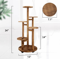 Support à plantes vertical en bois à 5 niveaux, directement de l'usine, écologique et peu encombrant, idéal pour les salons, vérandas et jardins