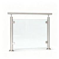 Rampe en verre en acier inoxydable 304 316, fixation murale, la plus vendue, pour extérieur et intérieur, pour balcon, balustrade, patio, escalier, piscine