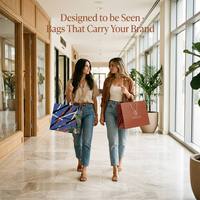 Sac en papier kraft écologique avec logo personnalisé et poignées en corde pour emballage cadeau boutique