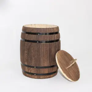 Mini botte di legno artigianale fatta a mano con decorazione personalizzata