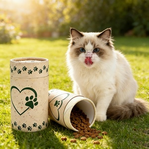 Envase de Tubo de Papel de Grado Alimenticio, Tubo para Alimentos, Envase Ecológico para Snacks de Mascotas, a Prueba de Humedad y Fugas, para Comida de Gatos - Product Image 1