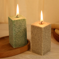 Lilin Pilar Modern Bentuk Bunga Es - Lilin Campuran Beraroma Tanpa Asap, Semi Buatan Tangan, Ramah Lingkungan, Souvenir Natal & Pernikahan