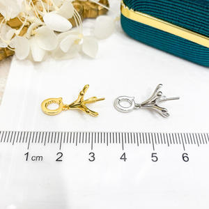 Pendentif en argent S925, support vide, accessoires de bricolage, perle de 10-15 mm, cache-perle, pendentif de collier - Catégorie de produit : pendentifs en perles, breloques - Product Image 3