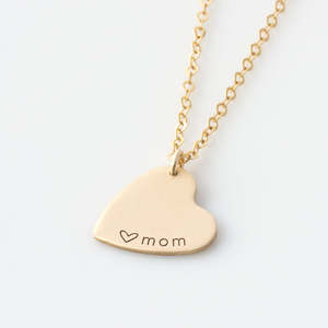 Gioielli personalizzati in acciaio inossidabile Delicate da donna a buon mercato iniziali personalizzate <span class=keywords><strong>nome</strong></span> data collana a cuore grande laterale per ragazza - Product Image 3