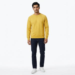 Sweat-shirt à manches régulières pour homme en coton 100% imprimé OEM avec broderie 3D, logo personnalisé, coupe oversize, fermeture éclair, effet délavé - Product Image 1