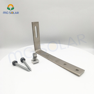 Cadre de <span class=keywords><strong>panneau</strong></span> <span class=keywords><strong>solaire</strong></span> PV pour montage sur toit en <span class=keywords><strong>tuile</strong></span> plate Crochet de toit en <span class=keywords><strong>tuile</strong></span> de bardeaux en acier inoxydable de haute qualité - Product Image 1