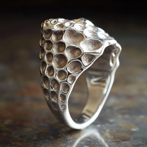 Personnalisé CNC Argent sterling 925 Acier inoxydable Nid d'abeille pour |   Gravable à la main pour les mariages/anniversaires Spécial - Product Image 2