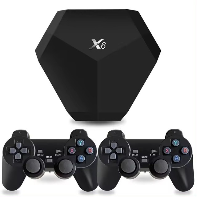 2023 X6 Mini Game Stick 4K TV Box Classic 10000 Games 64GB HD Output Retro Video Game Consoles for PS1/GBA M8 TV Gaming Console
