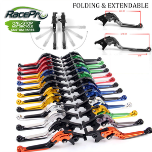 RACEPRO 22mm réglable CNC Aluminium Stree vélo levier d'embrayage à main moto levier de frein pour Yamaha Honda Kawasaki <span class=keywords><strong>Suzuki</strong></span> - Product Image 1