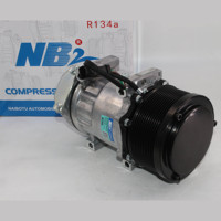 Compresor de Aire Acondicionado Automotriz de 24V 7H15 con Polea 12PK OE 372-9295 para Sistema de A/C de Camiones y Autobuses
