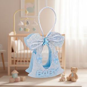 Borsetta Blu Chiaro 'Angel' come Bomboniera per Decorazioni Bambini e Neonati - Product Image 3