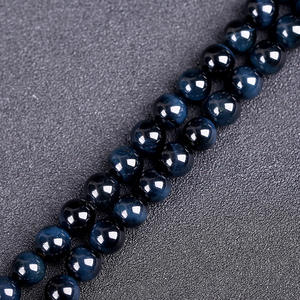 Perles Rondes en Œil de Tigre Bleu Naturel pour la Fabrication de Bijoux, Bracelets, Colliers, Artisanat DIY, Cristal de Guérison, Vente en Gros - Product Image 5