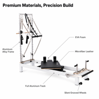 Machine de Pilates Reformer avec demi-tourneuse et système de barres à ressorts pour équipement de fitness de studio de Pilates