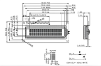 Modul Layar LCD STN Karakter 1602 Pabrik YZY, Layar Monokrom Negatif dengan Lampu Latar LED, Driver ST7066 5V/3.3V Tersedia