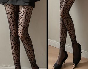 Pantalon une pièce d'hiver à motifs personnalisés collants flocage collants sexy noir léopard collants opaques brillants - Product Image 5