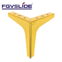 FGVSLIDE Möbel Moderner Stahl Golden Black Sofa Füße Metall Sofa Bein Dreieck Chrom Bein