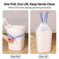 Sac plastique transparent en HDPE, imprimé sur mesure, robuste, recyclable, imperméable, avec cordon de serrage, souple, pour t-shirts, vente en gros