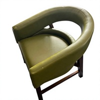 Chaise de bureau d'hôtel moderne, écologique, imperméable et durable, avec dossier en tissu et pieds en bois, pour chambre à coucher