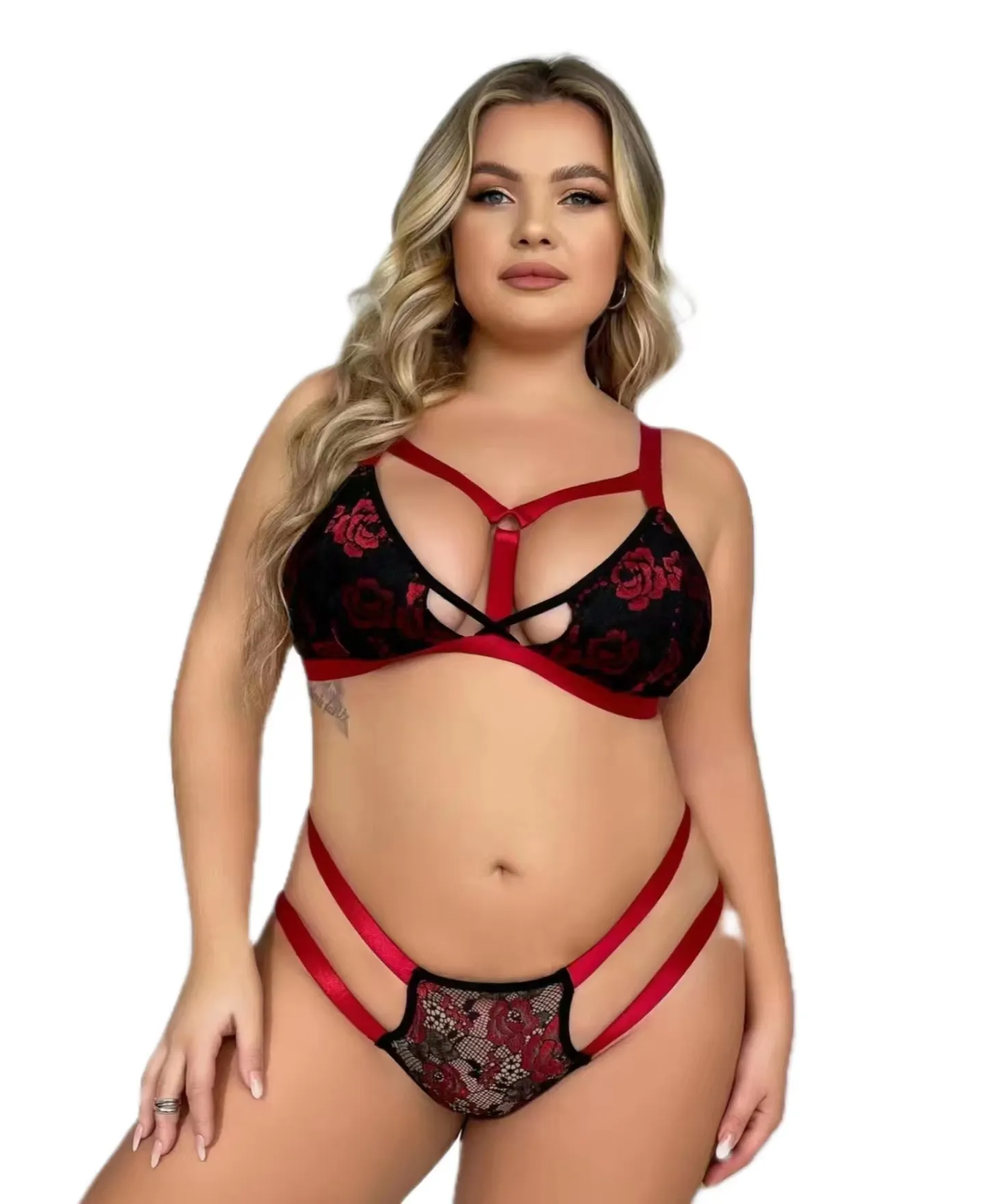 Women Lace Push Up Bra And Pants Set Sexy Lingerie