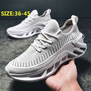 Zapatos deportivos para hombre, transpirables, con malla en la parte superior, con cordones, talón acolchado, de caña alta, antideslizantes, informales, para parejas. - Product Image 3