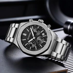 For Custom Stainless Steel Quartz Business Luxury Chronograph <b>Watch</b> 42mm Sapphire Crystal Luminous Hands 5ATM - Product Image 2