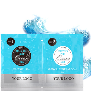 Venta al por mayor Natural Crystal <span class=keywords><strong>Jelly</strong></span> <span class=keywords><strong>Para</strong></span> <span class=keywords><strong>Pedicure</strong></span> Spa Mud 2 Pasos Pedicur Foot Soak 50 + 50G Eliminar el olor del pie <span class=keywords><strong>Jelly</strong></span> <span class=keywords><strong>Pedicure</strong></span> Spa Set - Product Image 1