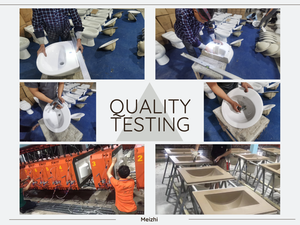 Lavabo en céramique de couleur antique pour salle de bain - Product Image 5