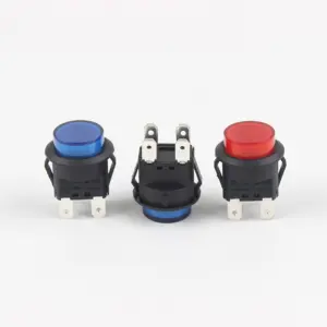 Push button switch PBS2-8 Push button switch Self-locking non-locking self-reset round switch with light card