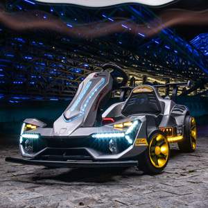 Go Kart Eléctrico Storkid para Niños y Adultos 2032, Auto de Derrape para Interiores y Exteriores con Bandera y Luces - Product Image 3