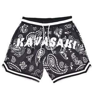 High Quality Custom 150G Mesh Shorts Men Blank Basketball Double Layer Beach Shorts Summer Black Mesh Shorts