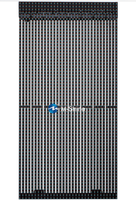 Écran LED numérique M-Shine Flexible P15 P16 P25 DIP créatif en maille transparente pour extérieur, rideau, vitrine, grande surface