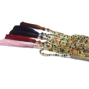 Collar largo de 32 pulgadas con borlas, joyería de regalo, collar bohemio con cuentas de cristal anudado para suéter - Product Image 3