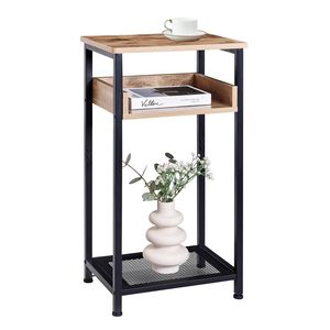 30-Inch Tall <strong>Rustic</strong> Wooden Side <strong>Table</strong> for Bedroom Small <strong>Bedside</strong> or Entryway Furniture Home Use - Product Image 1