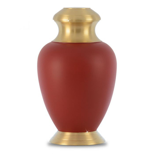 Classic Metal Urn with Rose Embossment Matte Finish Handmade Traditional Design Sympathy Occasion ashes Elegant funeral urn - Product Image 5