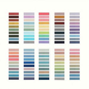 Morandi 200sheets/pad Multi-Color PET Transparent Self-Adhesive <b>Sticky</b> Memo Pad Note Pad Tab <b>Label</b> Customizable - Product Image 1