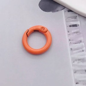 Spring Buckle Round Open <b>Ring</b> Zinc Alloy Painted Colored <b>Clip</b> <b>Ring</b> For Jewelry Keychain Gift Unisex Fashion <b>Rings</b> - Product Image 3