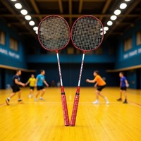 Raquette de badminton pour débutants, niveau d'entrée, loisirs en plein air, entraînement, alliage léger, design à tête fendue, rigidité modérée