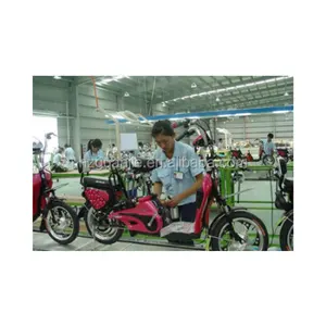 Automatic Electric Motor Chain Conveyor Assembly Production Line For Bicycle With Work Table