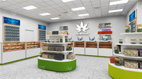 Mobilier de magasin commercial sur mesure avec éclairage LED, rayonnages de présentation pour l'ensemble du magasin, design intérieur pour magasin de bien-être
